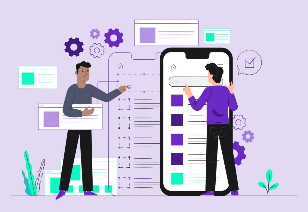 Conception d'interface utilisateur et développement d'application mobile, intégrant des stratégies UX et SEO en 2024.